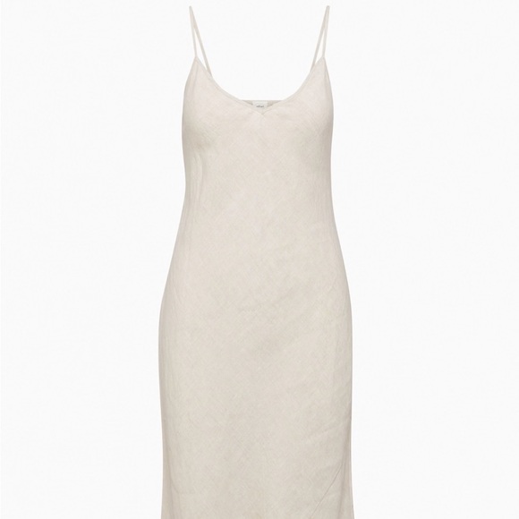 NWT Aritzia linen “Only linen slip midi dress” - spaghetti straps - Picture 6 of 16